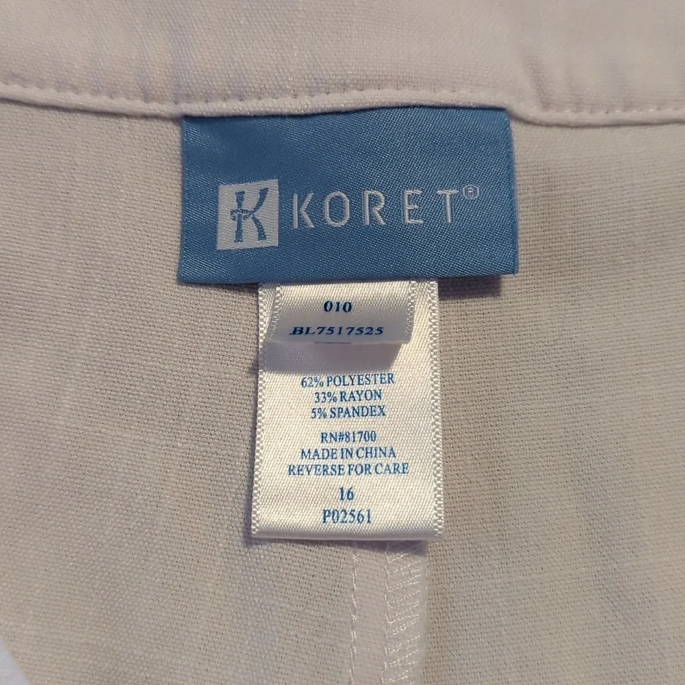 Koret White Pants Size 16 Work Or Summer Stretch - Picture 13 of 14